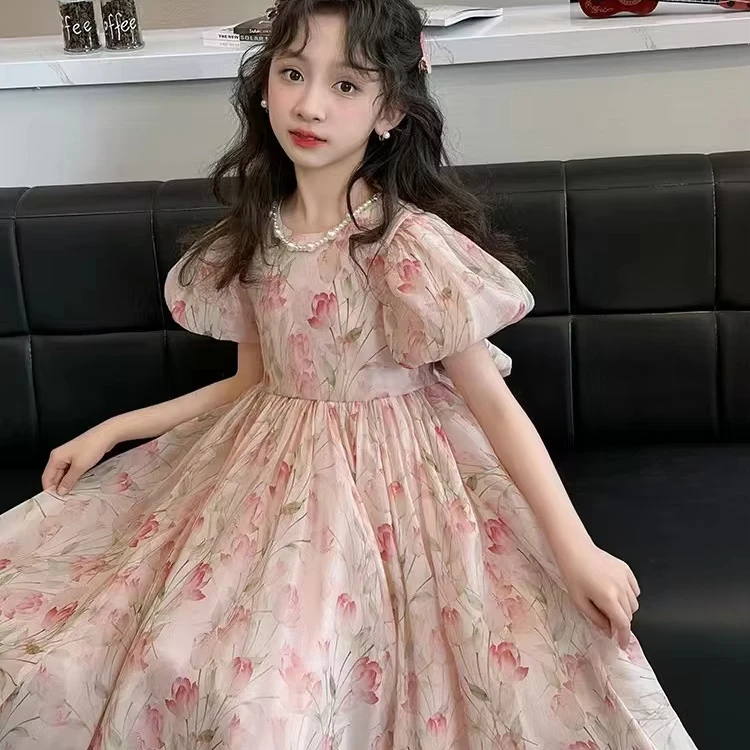 5-12 Years Children Clothes 2024 Kids Teenage Full Sleeves  Dresses For Girls Of 10 Years Old