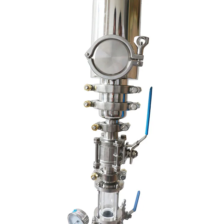 wholesale 1/2LB bho Extractor with splatter platter receiving pot and recovery tank and dry ice sleeve with tri clamp port