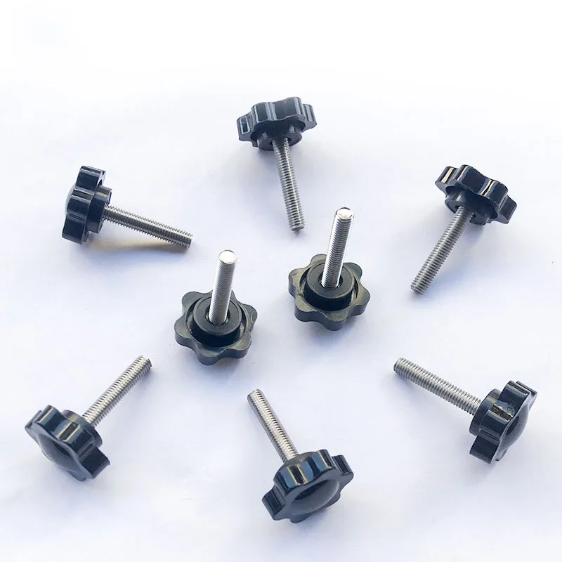 M5 M6 M8 M10 M12 Stainless Steel Mat Plastic thread bakelite triangle furniture T shape plastic star  knob