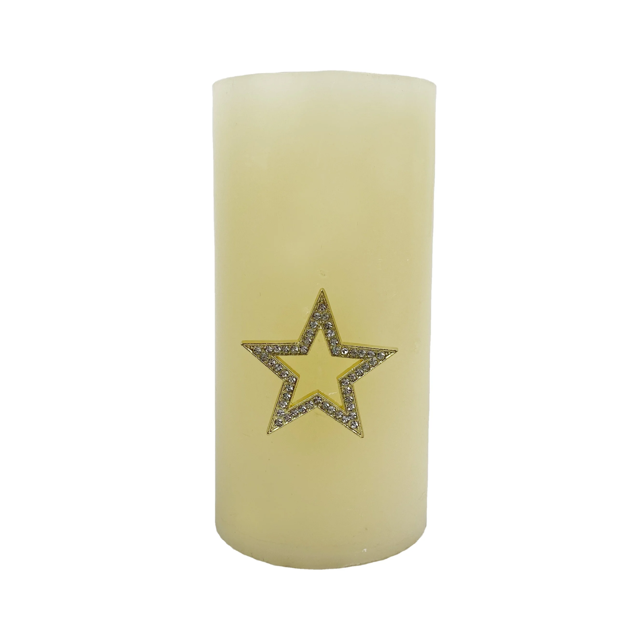 jewelled metal star christmas  candle pins