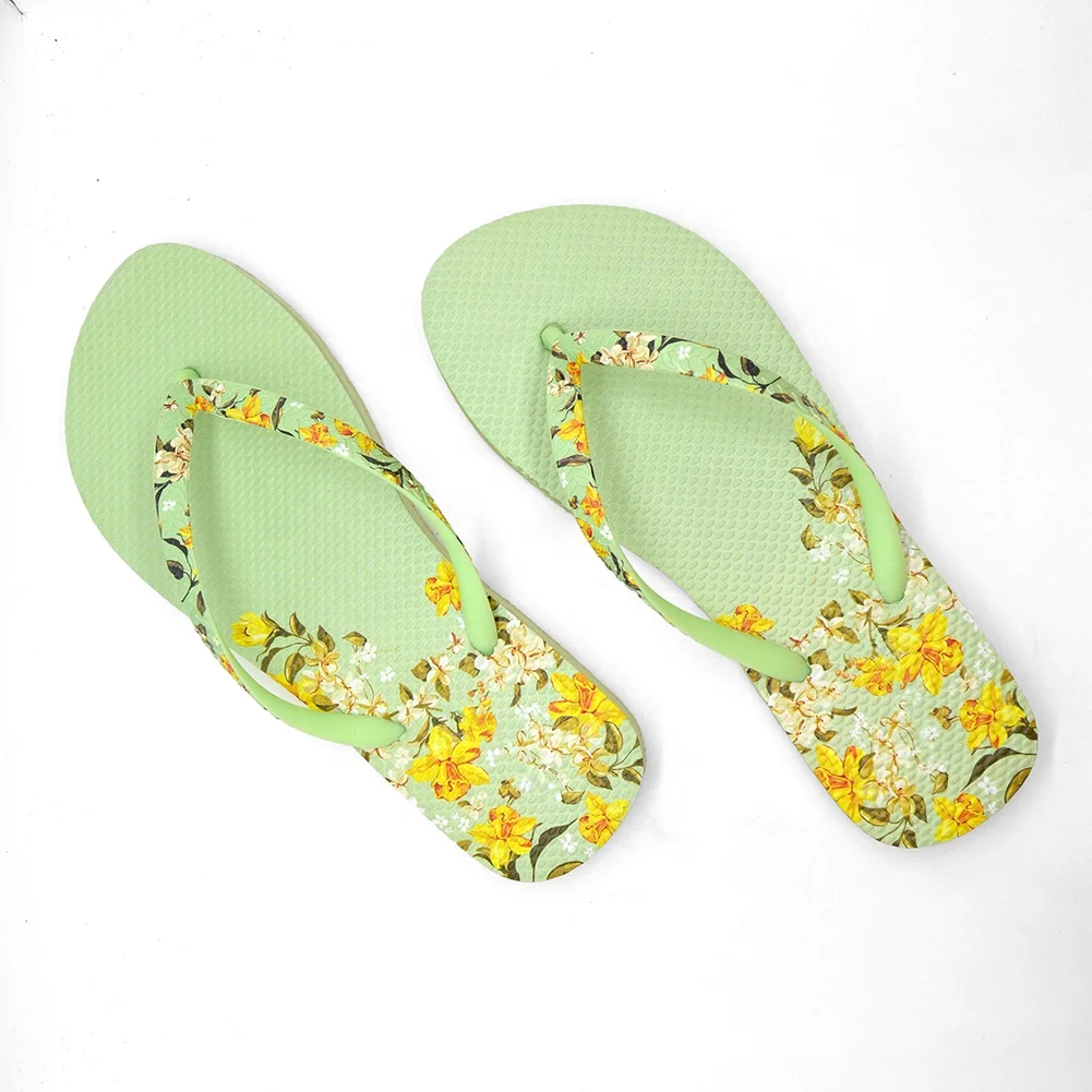 Latest Design ladies slippers Digital Print women flip flops