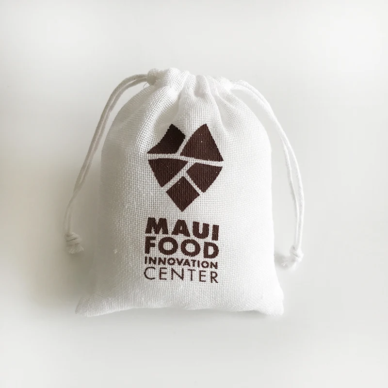 Custom Logo printing 8x10cm White Drawstring 100% Organic Cotton Muslin Tea Bags