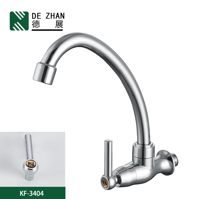Single Handle Kitchen Sink Faucet Polished Chrome Plastic ABS