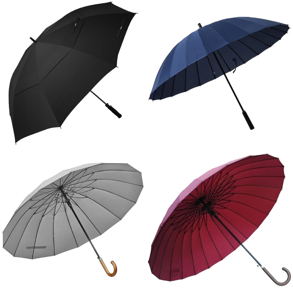 Promotion Gifts Business Straight Large,Size Umbrellas Double Canopy Black Red Grey Golf Umbrella Custom with Logo Prints/