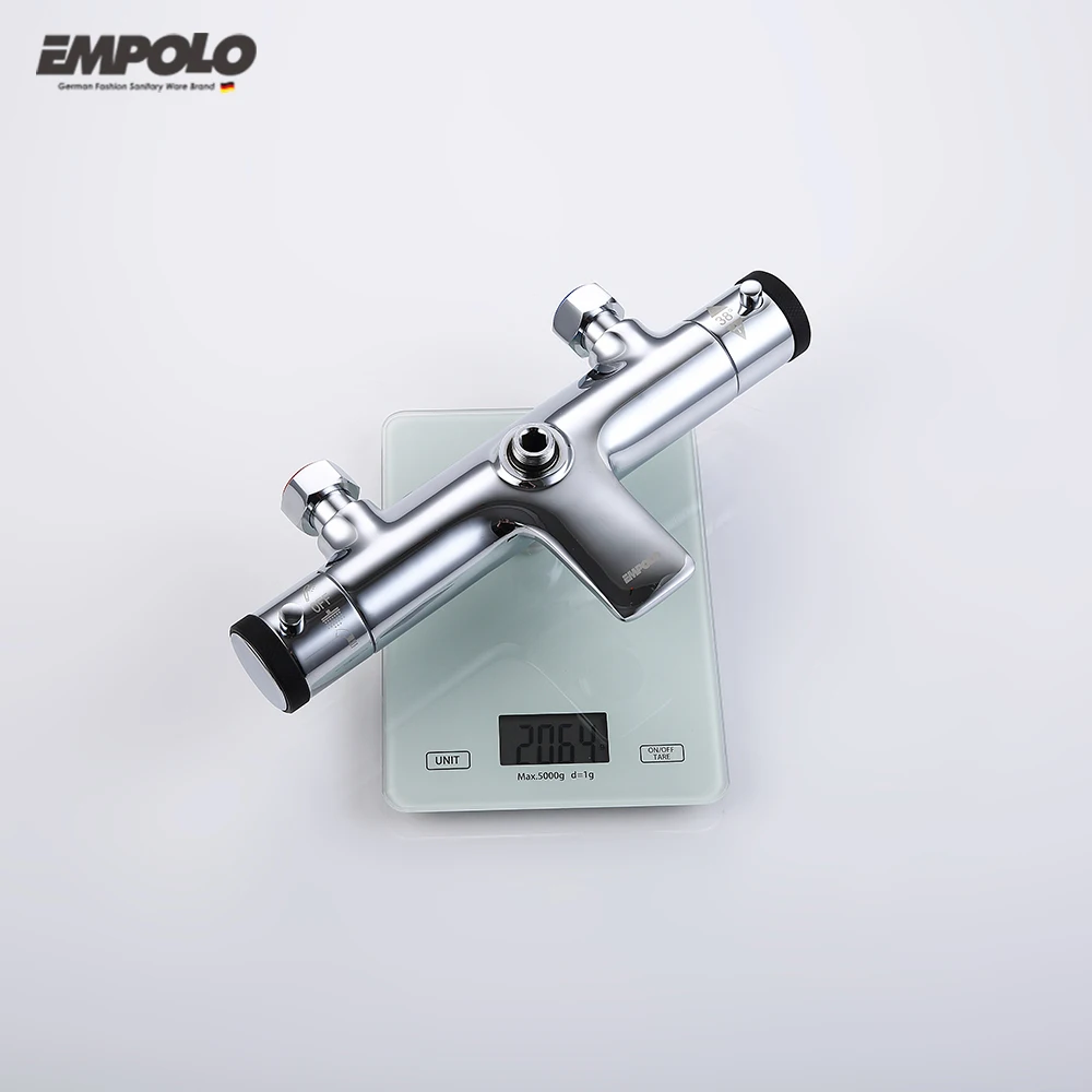 Exposed Thermostatic Shower Set Brass Sanitary Ware Bathroom Hotel Tap Mixer Shower