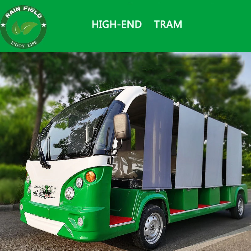12 Seater Open Type Electric Tourist Car Sightseeing Passenger Bus for sale