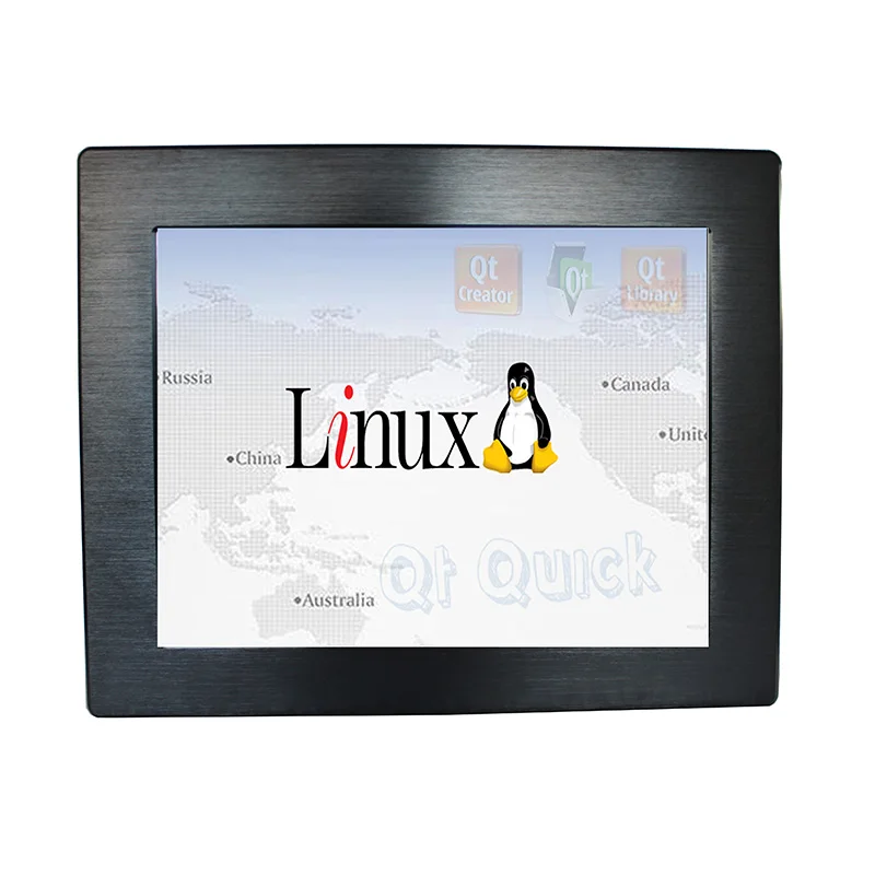 Linux system 7 inch industrial touch panel PC with 800*480 resolution Support 12V / 24Vpower input HMI industrial touch panel PC