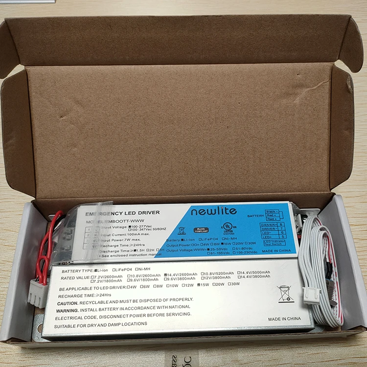 
Hot Selling Ultra Slim 15W Emergency Backup Kit led driver emergency battery pack wall mount emergency light 