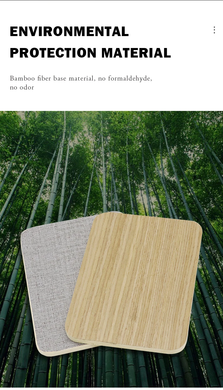 Fire Retardant Bamboo Wood Fiber Integrated Wallboard Home Decorative Board Veneer Wood Interior Decoration