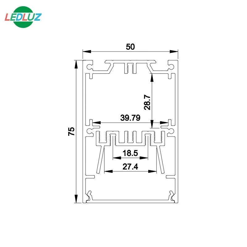 
2 inches Aluminium LED profile for pendent light 