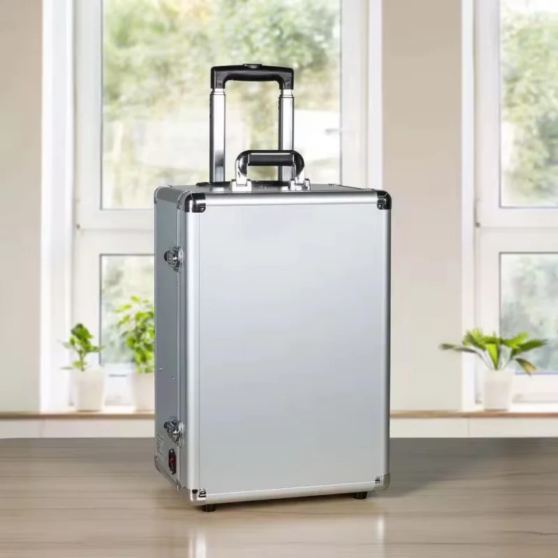 Suitcase design portable dental unit for student with build in air compressor 6L tank full set mobile dental treatment unit