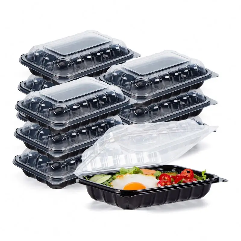 Customized New Product Takeaway Food Containers Microwave 1 3 Compartment Plastic To Go Box