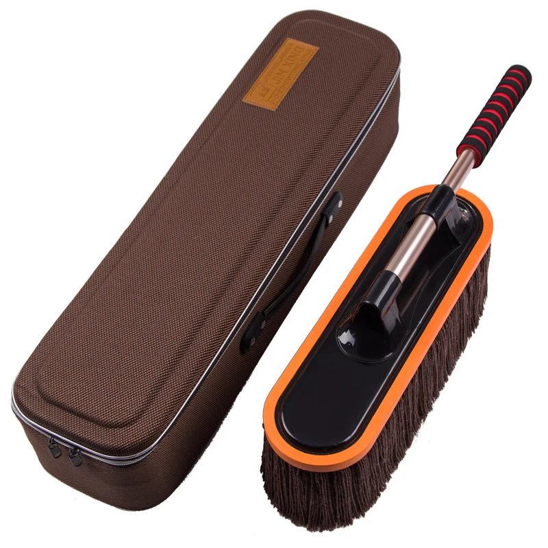 long handle car washing telescopic soft bristle cotton thread duster wax brush mop