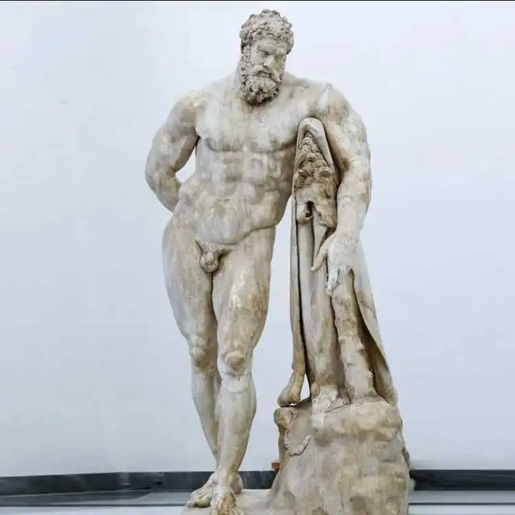 Garden decoration life size human statue wrestlers marble hercules statue and atlas statue