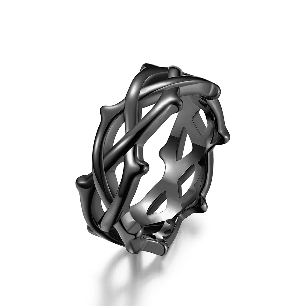 Hollow Thorn Ring Stainless Steel Dragon Teeth Anillo De Espinas Huecas Hohler Dornenring Bague Epines Creuses