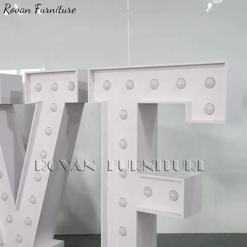 Modern design  high quality led LOVE light backdrop stand for wedding decorations