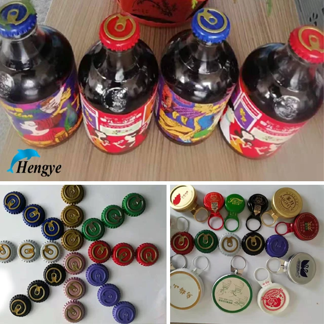 easy open end Beer bottle crown caps ring pull caps   bottle cap