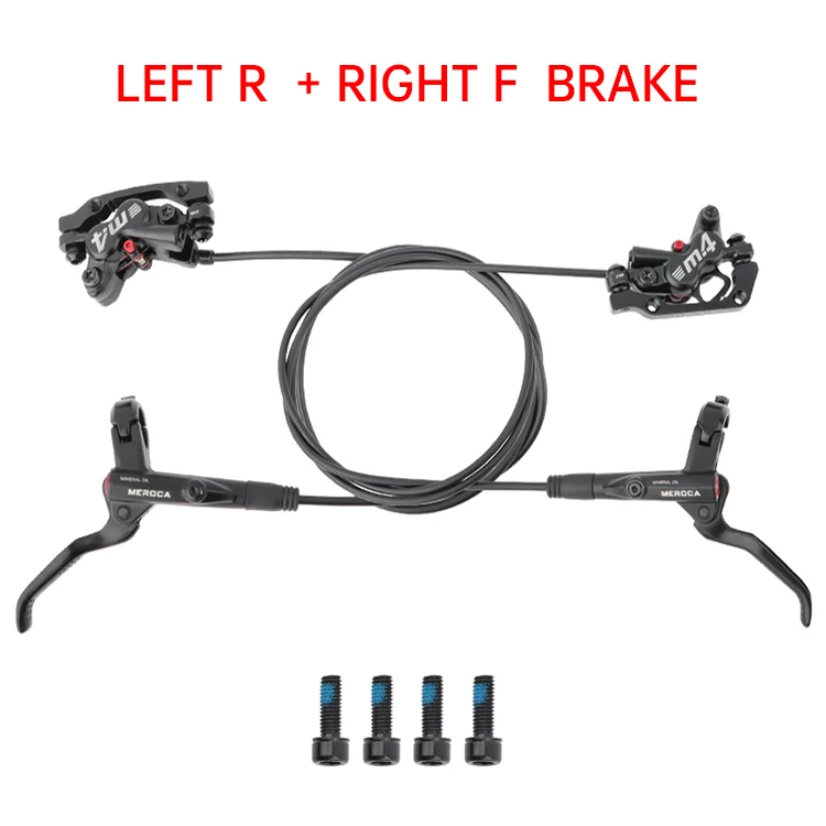 Высококачественный четырехпоршневой велосипедный гидравлический тормоз Meroca MT420 800 1400 мм передний левый комплект
