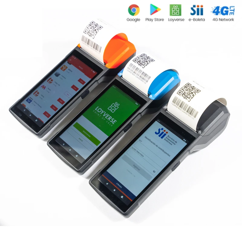 Android 13 0 14 4G мобильный портативный все в одном Pos терминал машина с принтером сенсорный экран точки продажи системы