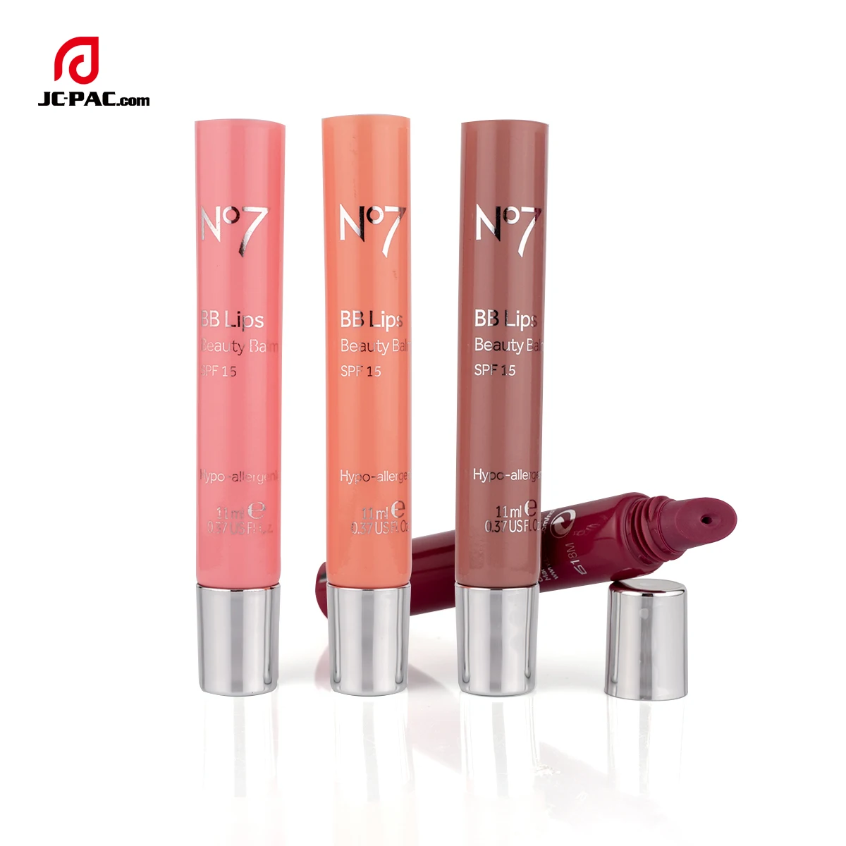 Красивая косметическая экструдированная пластиковая упаковка для блеска для губ