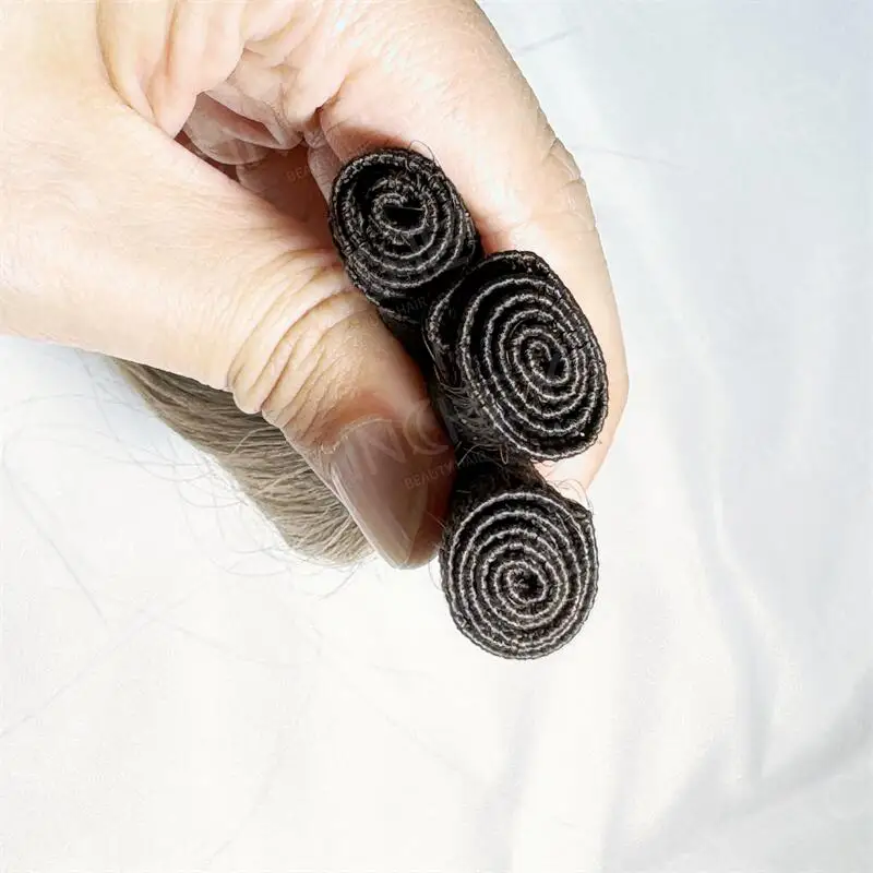 Wholesale 100g Skin Weft Aligned Virgin Human Hair Extensions 100% Original Cuticle Nano Pre-Bonded 1B Color Waves and Curls