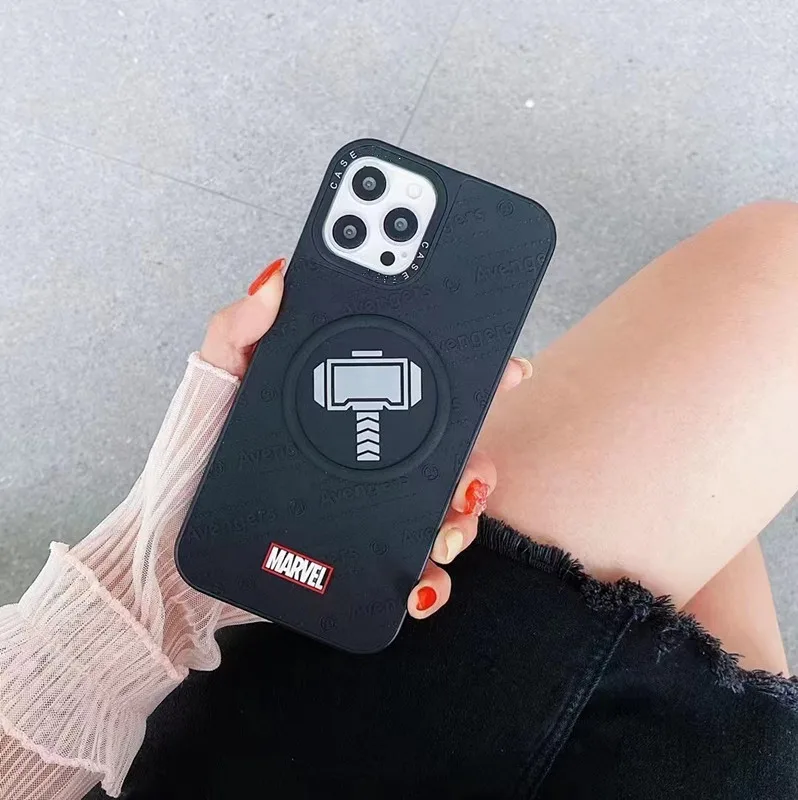 Fashion 3d Stereoscopic Silicone Phone Case For Iphone13/14 Pro Max Spiderman Iron Man Phone Covers Case