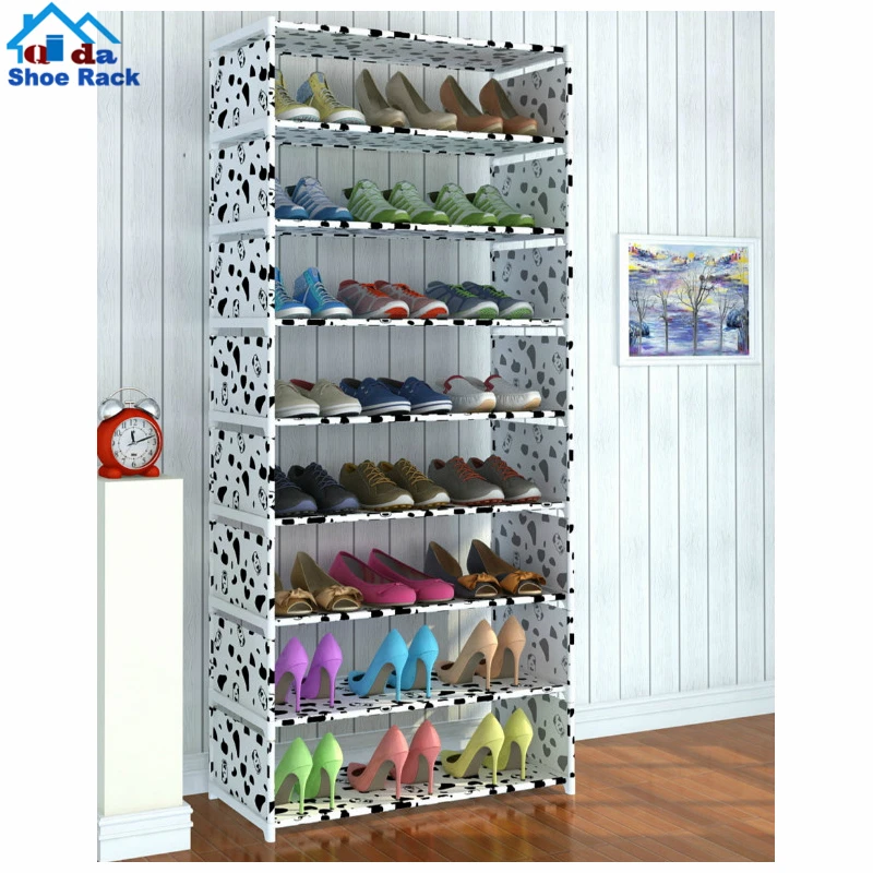 6 tire non-slip fabric frame high heels shoes rack for sales