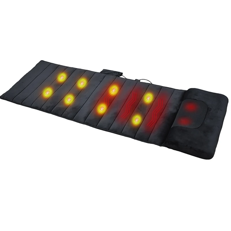 10 motors foldable full body electronic vibrating massage mattress