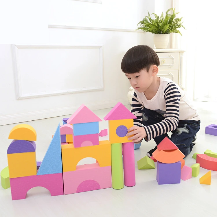 High density 54 pcs 5cm thick soft eva foam block baby kids toys toddlers eva block