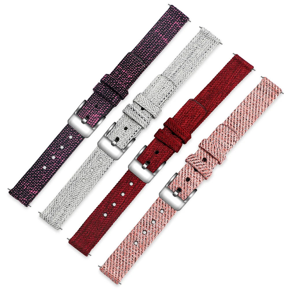 Оптовая продажа, заводской поставщик, холщовые ремешки для часов с рамкой из нержавеющей стали для часов Xiaomi