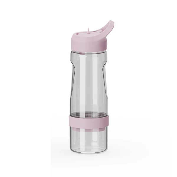 650ml fashion plastic drinking bottle with two lid selection  camping water bottle