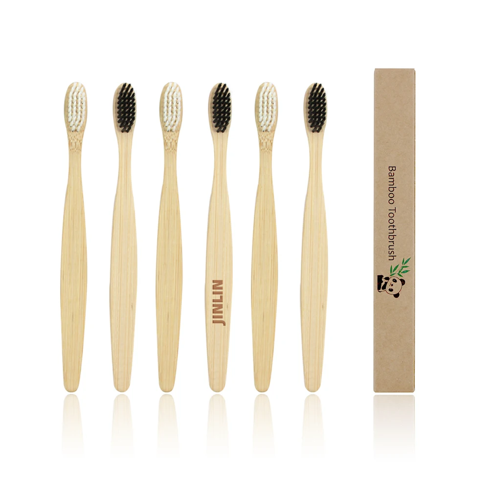 Eco Friendly Adult Children Bamboo Tooth Brush Production Line Cheap Teeth Whitening Toothbrush With Charcoal Bristle
