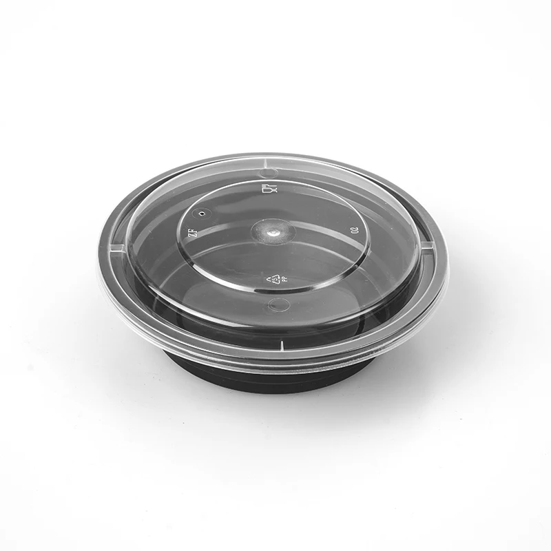 700ml/25oz Disposable Take Away Plastic fruit salad container with dome lid,salad mixing bowl to go with cover