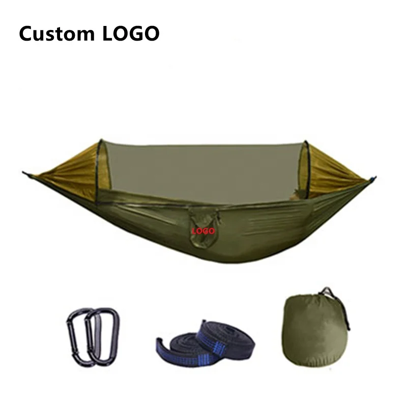 2 Persons Comfortable 360 Degree Quick Open Pop Up Automatic Camping Mosquito Net Outdoor Aerial Travel Hammock