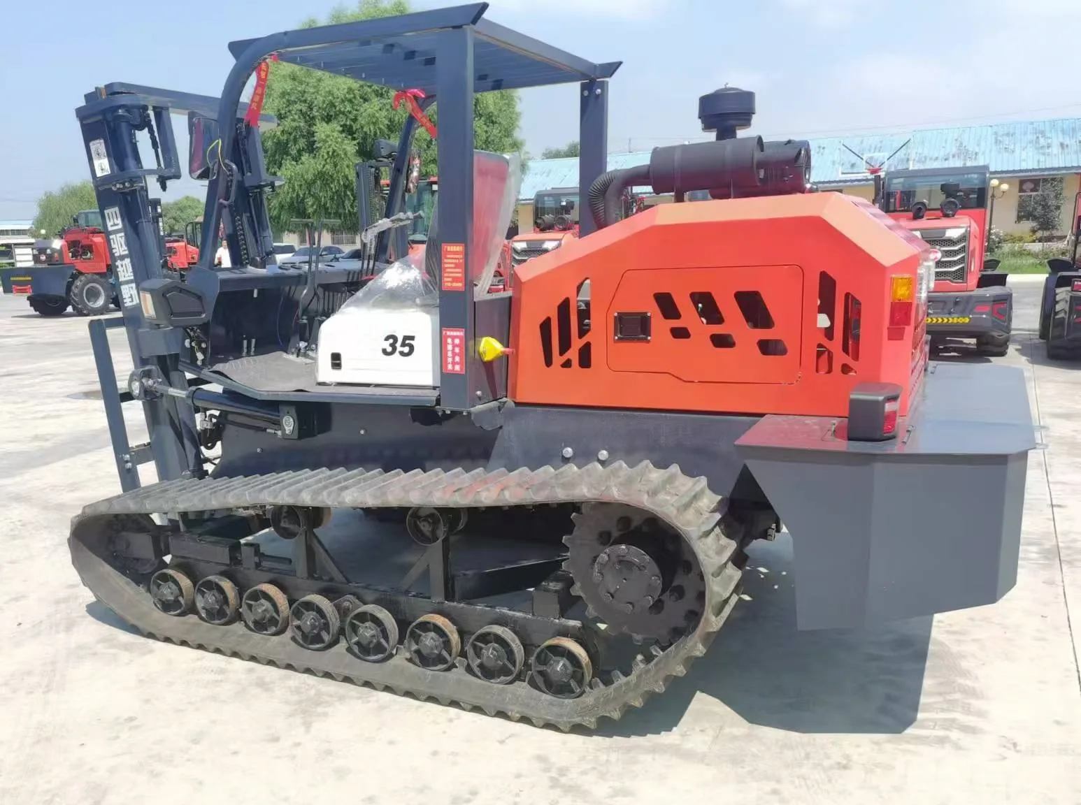 Free Shipping diesel Crawler forklift lifting truck 3 ton 5 tons CE EPA  with fork positioner and side shifterWarehouse Forklift
