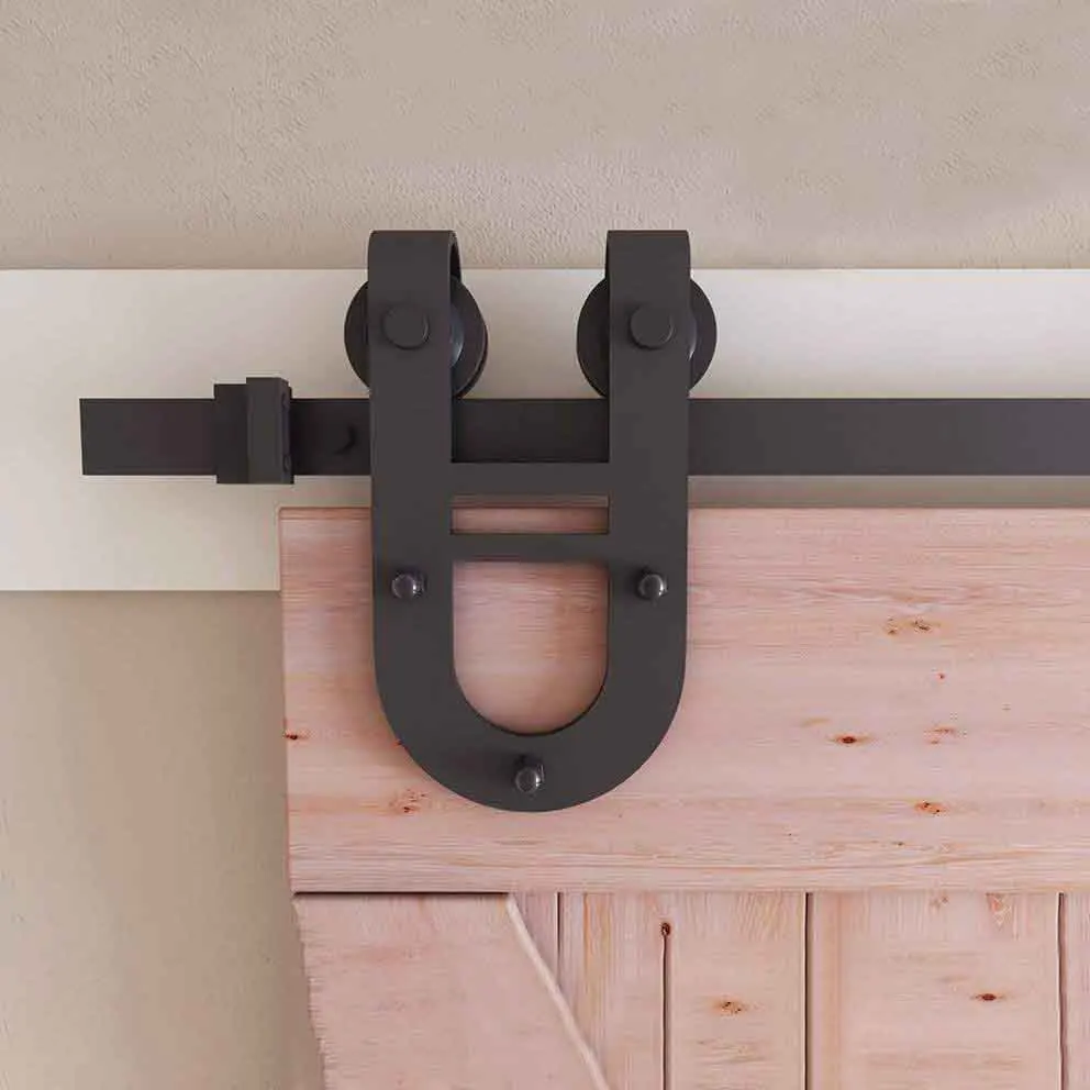 U Shape Horseshoe Single Double Barn Door Hardware Kit Classic Sliding Barn Door Hardware Kit