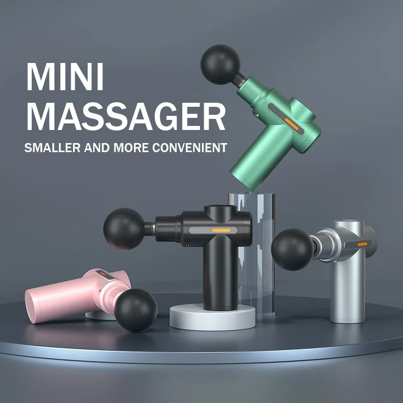 Hot Sale Muscle Body Liquid crystal display Mini Electric Full Body Massager New Cordless Rechargeable Fascia Hand Massage Gun
