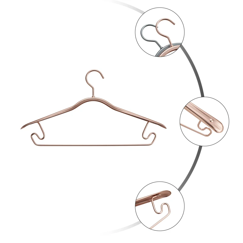 Metal Clothes Drying Hanger Aluminum Alloy High Quality ClothingHanging Rack Rustproof Heavy Duty Laundry Hangers Wholesale