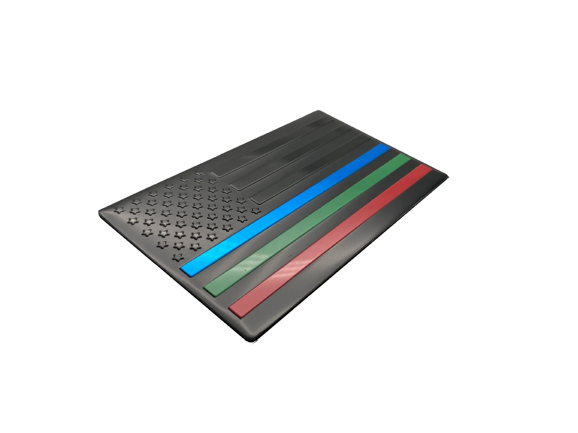 3D USA flag Aluminum Car Sticker customized Car Metal Flag Sticker embossed metal flag sticker