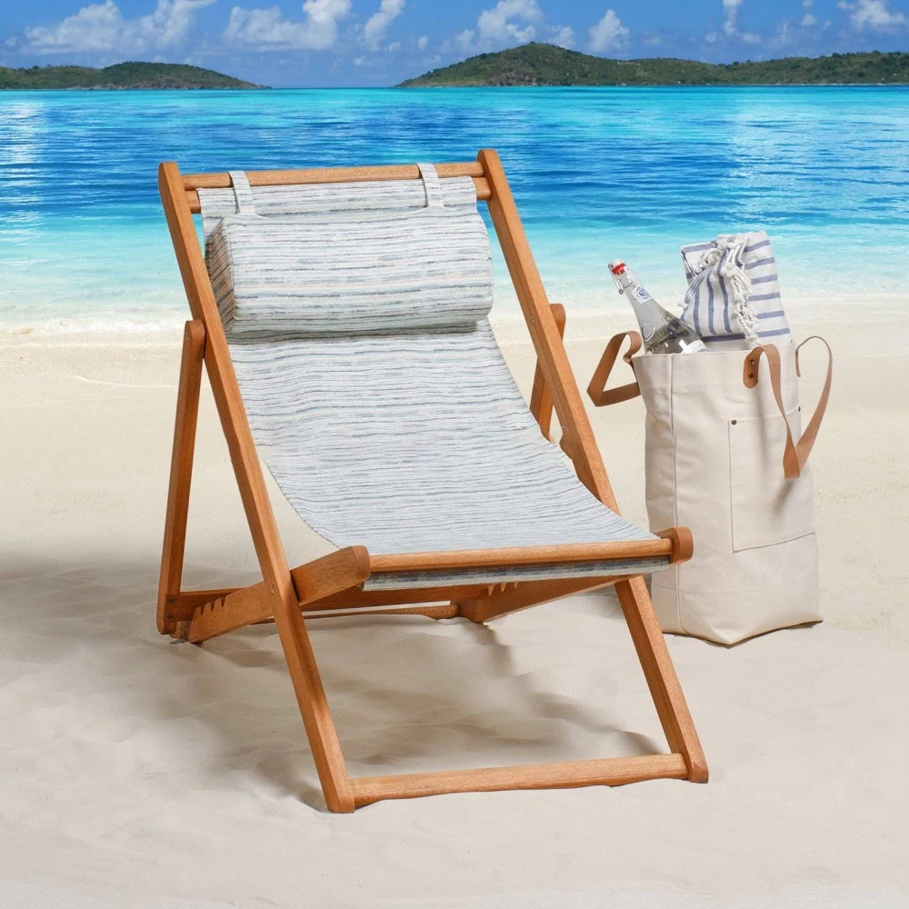  Custom Design Clearance Sale Solid Wood Furniture Sofas Sea Chairs Beach Leisure Sun Lounger With