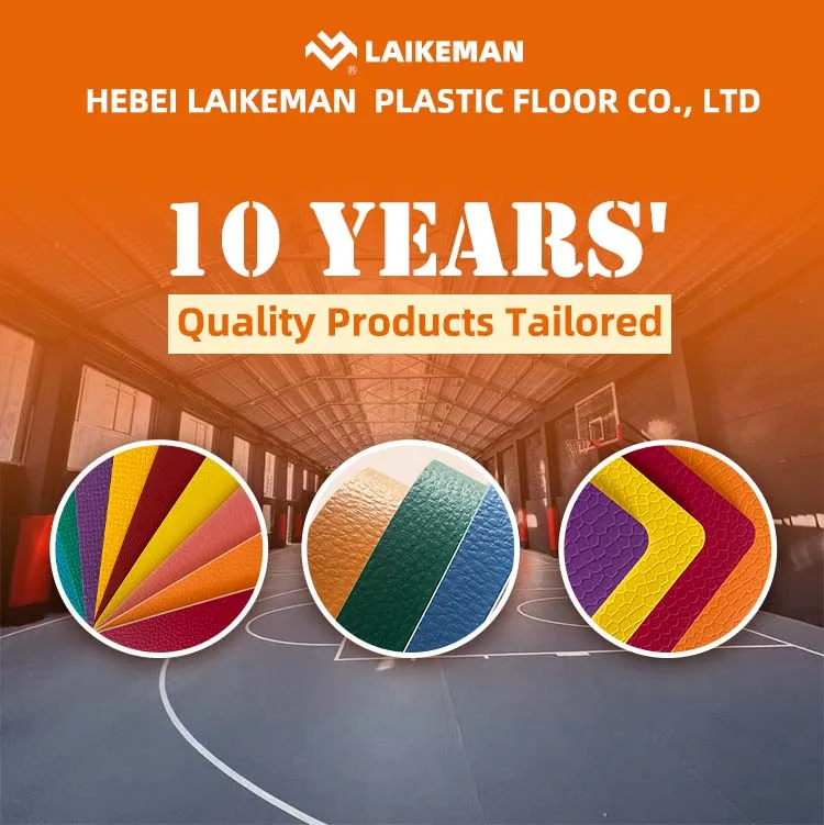Бесплатный образец спортивного напольного покрытия легко устанавливается Китай ПВХ пластиковое напольное покрытие огнестойкое наружное и внутреннее