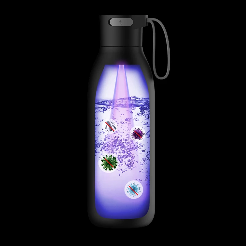 750ml Stainless Steel Large Capacity Reusable Heat Preservation Smart Uvc Water Bottle