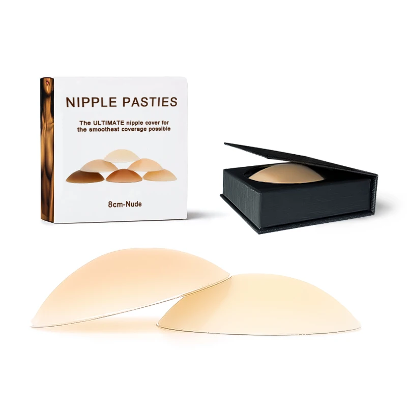 Custom Packaging Silicone Nipple Cover No Glue Invisible Reusable Nipple Pasties Cover Adhesive Seamless Solid Nipple Pasties