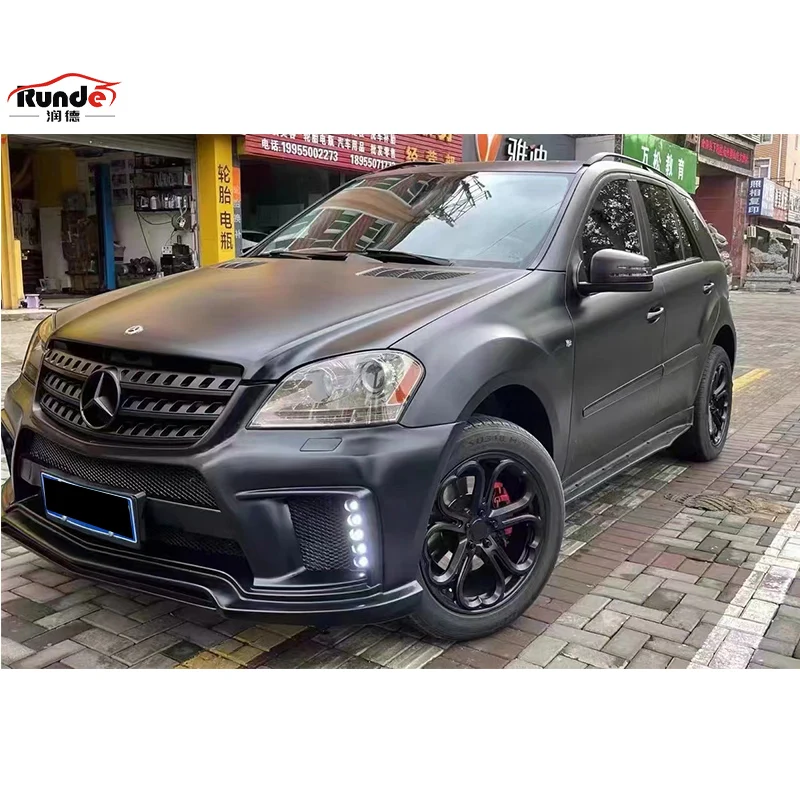 Runde FRP Material For Mercedes Benz ML W164 Upgraded to WALD Body Kit Front Bumper Rear Bumper Side Skirts Fender Wheel Eyebrow