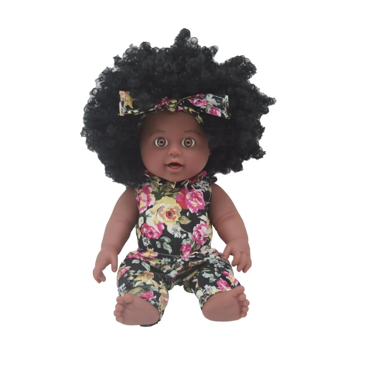 31 CM 12 inch vinyl doll manufacturer vinyl body black baby dolls for girls