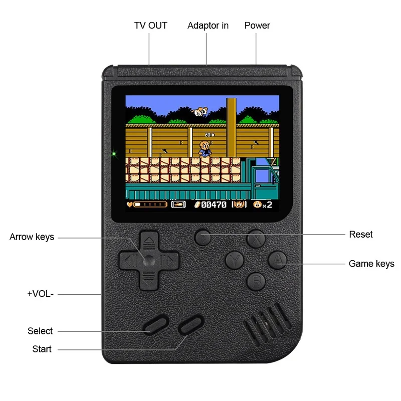 hot sell Retro Portable Mini Handheld Video Game Console 8-Bit 3.0 Inch Color LCD Kids Color Game Player Built-in 400 games