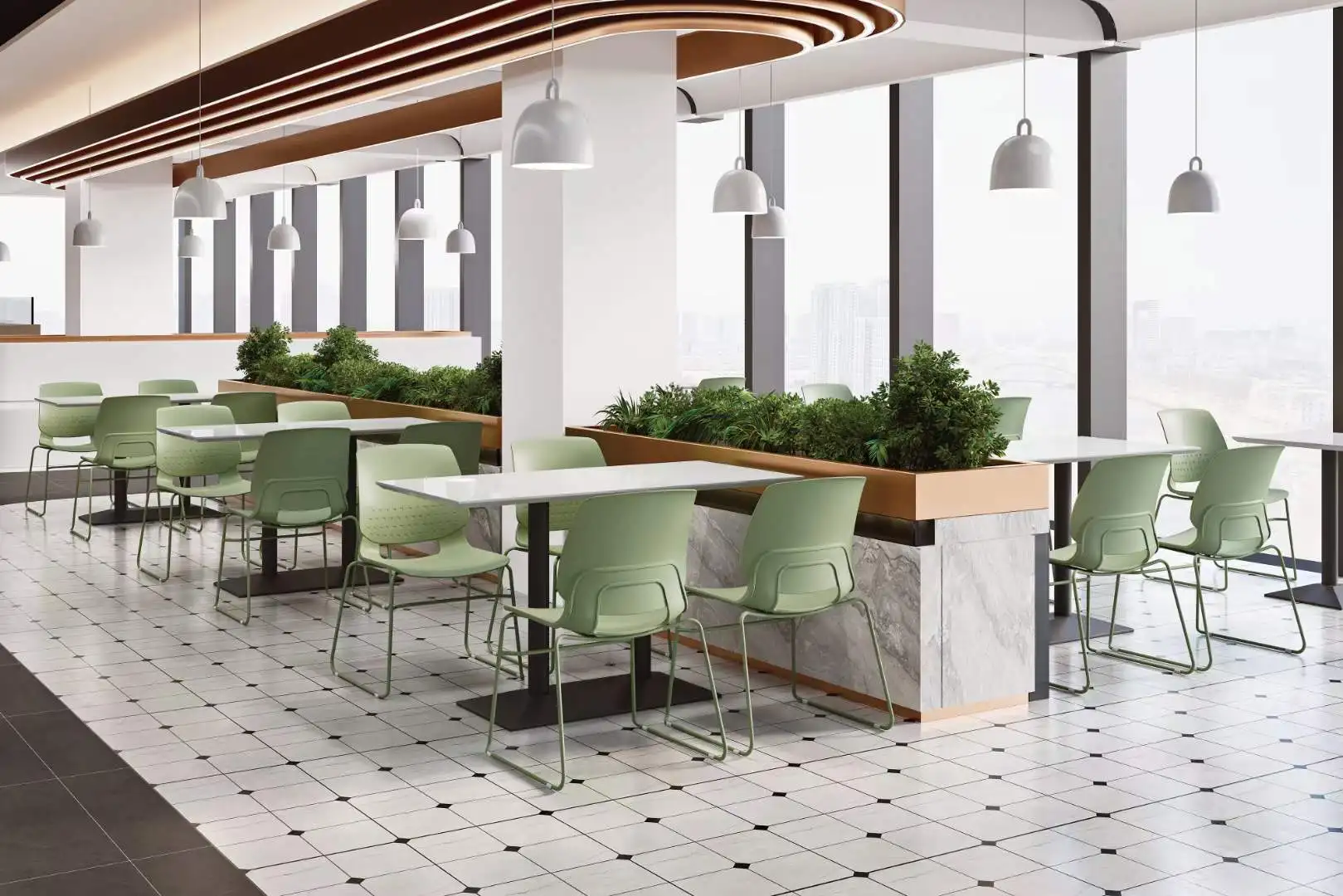 Back Part Cutout Design Ergonomic Pure Pp Training Chair Living Room Chairs For Conference school student chair