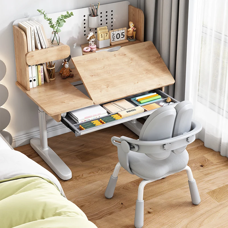Wooden Preschool Furniture Day Care Kindergarten School Table And Chair Set Childcare Kindergarten Classroom Design Set