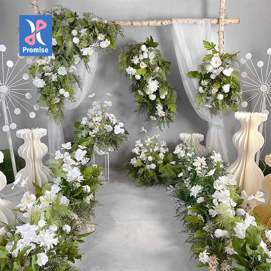 Custom Wooden Floral Arch Wholesale Artificial Flower Set Wedding Backdrop Decoration Props