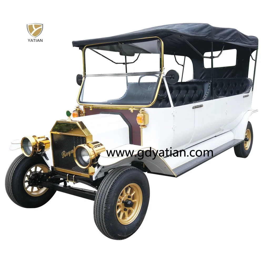 Convertible 2 Seats Vintage Golf Cart Model t Design Mini Retro Car With Electric Power